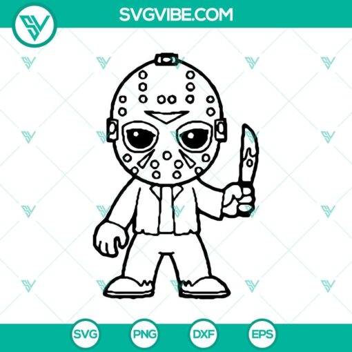 jason voorhees chibi characters svg horror characters svg halloween svg