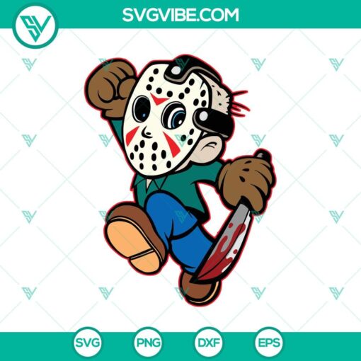 jason voorhees chibi svg horror character svg halloween horror movie svg