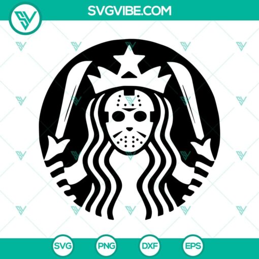 jason voorhees starbucks svg horror svg halloween svg