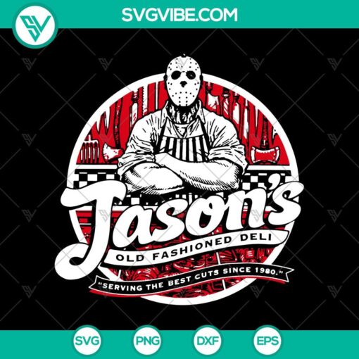 jasons old fashioned deli svg jason voorhees svg horror characters svg