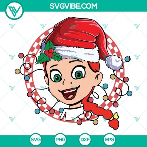 jessie with santa hat svg dxf eps png files