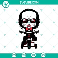 Jig Saw Red Blood SVG, Horror Movie SVG, Ride Bicycle SVG, Halloween SVG
