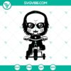 Jig Saw Ride Bicycle SVG with Horror Movie and Halloween Theme for spooky graphic design projects.