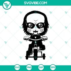Jig Saw Ride Bicycle SVG, Horror Movie SVG, Halloween SVG