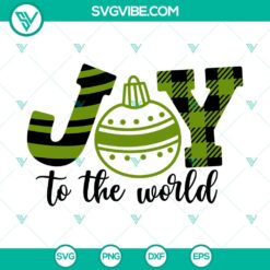 Joy To The World SVG, Buffalo Plaid SVG, Merry Christmas SVG