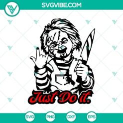 Scary Halloween "Just Do IT" SVG graphic for horror-themed projects.