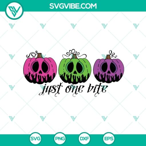 just one bite svg pumpkin halloween svg poison svg