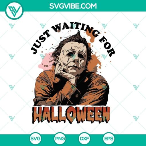 just waiting for halloween svg dxf eps png cut files