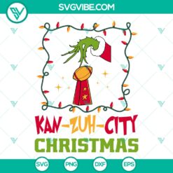 KC Football Grinchy Trophy SVG | Kansas City Christmas Cut Files