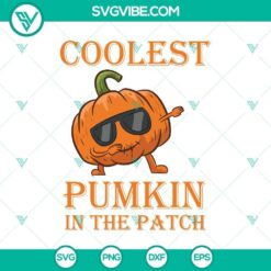 Kids Coolest Pumpkin in the Patch Halloween SVG, Horror SVG, Halloween SVG, Scary SVG