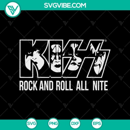 kiss rock and roll all nite svg witch face svg halloween svg