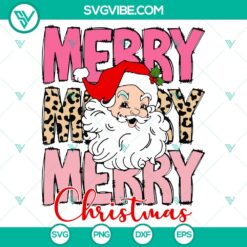 Leopard Merry Christmas SVG DXF EPS PNG Files