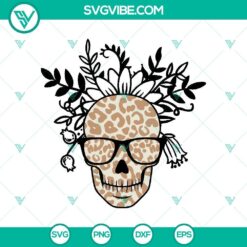 Halloween, Skull SVG, SVG Files, Leopard Pattern Skull SVG, Skull SVG, 19