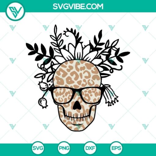 leopard pattern skull svg skull svg halloween svg death8217shead svg