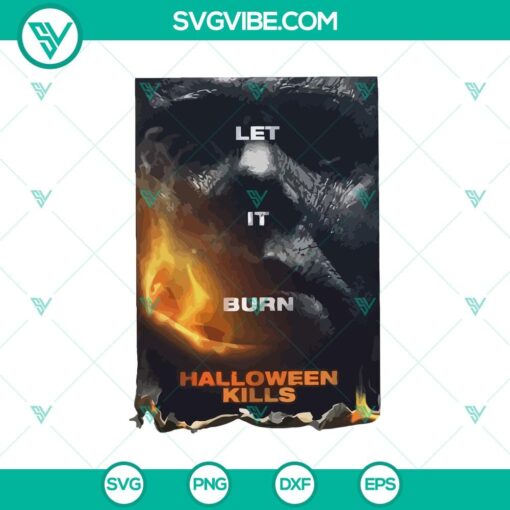 let it burn halloween kills svg horror characters svg michael myers svg