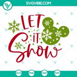 Let It Snow SVG, Snowflakes SVG, Merry Christmas SVG File