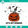 Smasked SVG with Pumpkin Jack-O-Lantern and Skeleton Witch Halloween design. Ideal for seasonal crafting projects.