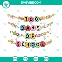 Little Girl 100 Days of School Bracelet SVG | Classroom Cute Cut Files