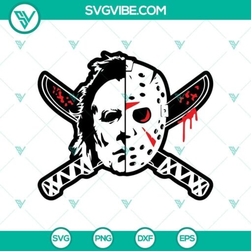 logo michael myers double knife svg halloween film horror svg michael myers svg