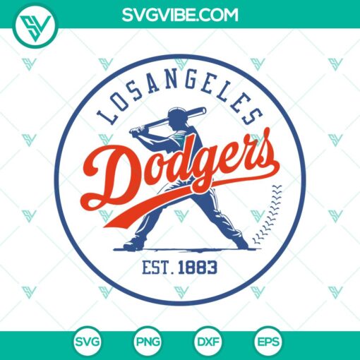 los angeles dodgers est 1883 svg baseball svg dodgers baseball svg