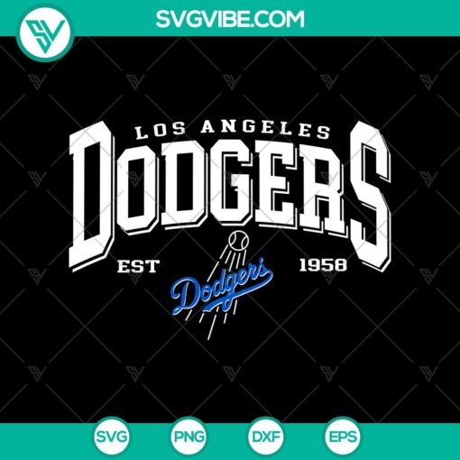 los angeles dodgers est 1958 svg dodgers svg baseball svg