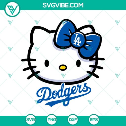 los angeles dodgers hello kitty svg png file