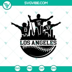 Los Angeles Dodgers SVG, Will Smith 16 SVG, Teoscar Hern&aacute;ndez 37 SVG, Max Muncy 13 SVG
