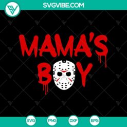 Jason Vorhees themed Halloween Mama Boy SVG, Horror design for digital projects.
