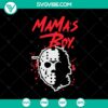 Mama's Boy and Jason Voorhees horror characters SVG design, ideal for Halloween projects and horror-themed crafts.