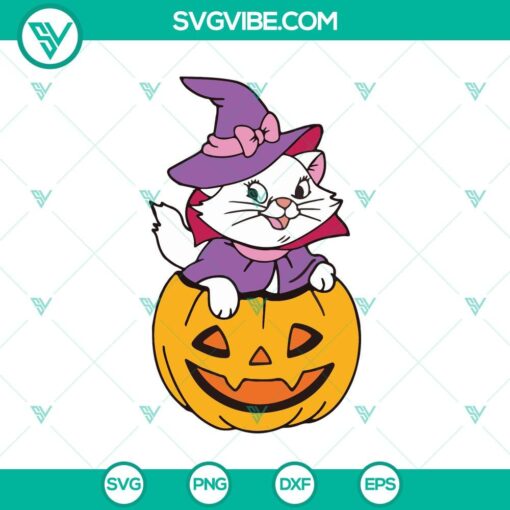 marie inside pumpkin svg marie cat svg cute halloween cat svg