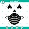 Halloween SVG with "Mask On" theme, perfect for spooky October 31 crafts.