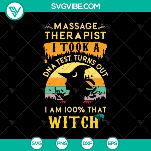 massage therapist i took a dna test turn svg scary svg halloween svg