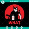 Spooky Halloween themed Meow What SVG featuring horror elements. Great design for DIY projects.
