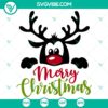 Christmas SVG with cute reindeer design for the holidays. Merry Christmas SVG.