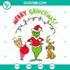 Merry Christmas Green Monster SVG design for Grinch holiday cut files with a fun and festive vibe. Perfect for holiday crafting projects.