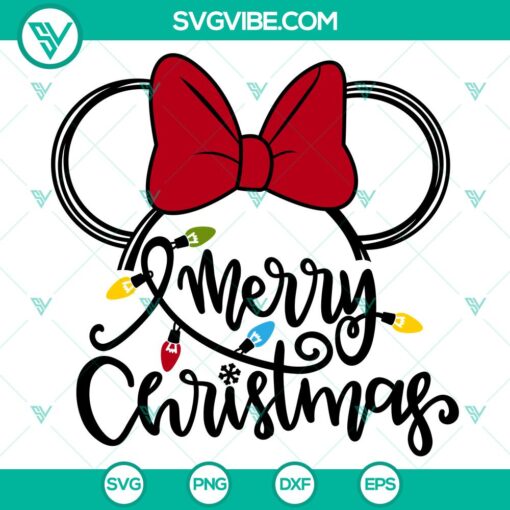 merry christmas lights minnie mouse svg free svg daily freebies svg