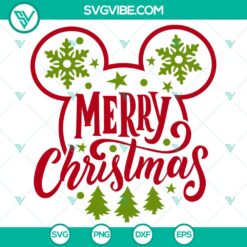 Merry Christmas Mickey SVG, Christmas SVG, Merry Christmas SVG
