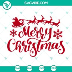 Merry Christmas SVG, Christmas Lettering SVG, Santa Claus SVG