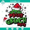 Merry Grinch Mas digital files for Christmas crafts - SVG, DXF, EPS, and PNG formats. Festive holiday design for craft projects.