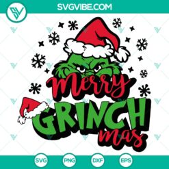 Merry Grinch Mas SVG DXF EPS PNG Files