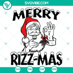 Merry Rizzmas Christmas SVG DXF EPS PNG Files