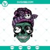 Messy Bun Nightmare Before Christmas glasses SVG, featuring horror, Halloween, and scary elements. Perfect for Halloween designs.