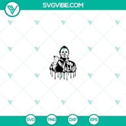 Michael Myers blood-themed SVG design for horror film and Halloween, perfect for digital crafting projects.