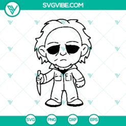 Michael Myers Chibi Characters SVG, Horror Characters SVG, Halloween SVG