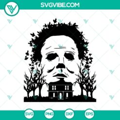 Michael Myers horror characters SVG design for Halloween, featuring Michael Myers in a spooky horror-themed design.