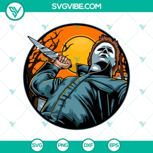 michael myers killer circle vintage svg michael myers svg halloween svg