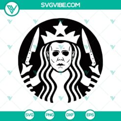 Michael Myers Starbucks SVG, Horror SVG, Halloween SVG