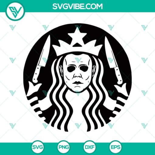 michael myers starbucks svg horror svg halloween svg