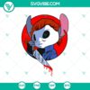 Michael Myers and Stitch crossover SVG design for Halloween with a horror twist, perfect for crafting projects.