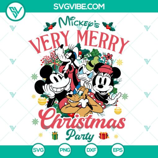 mickey 8217 s very merry christmas party 2024 svg